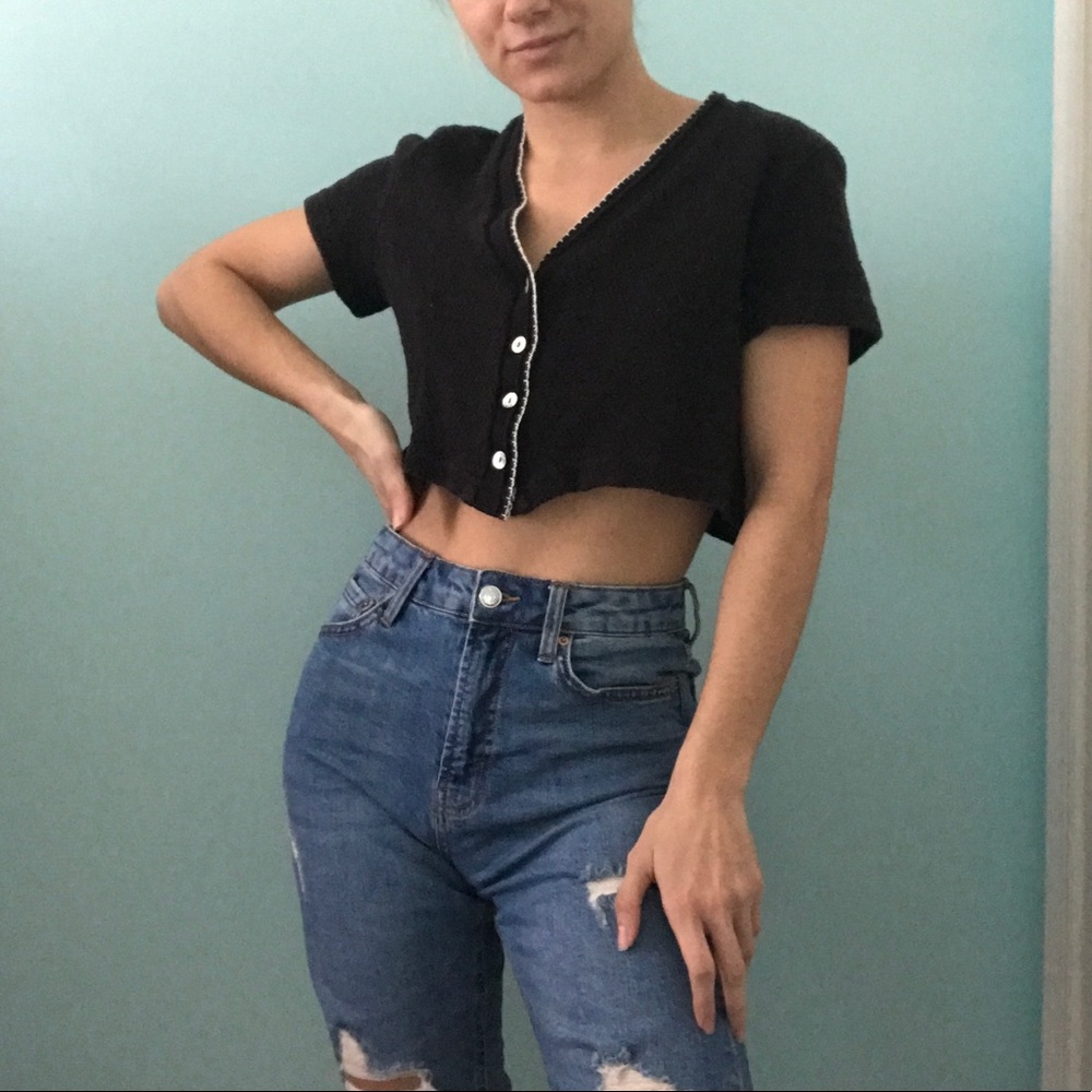 Vintage Knit Crop Top